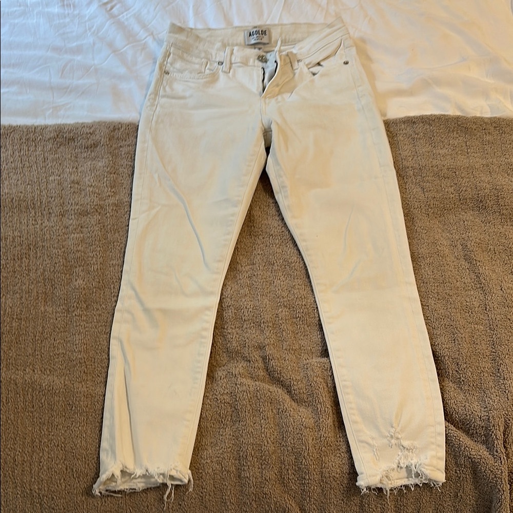 Agolde White Jeans